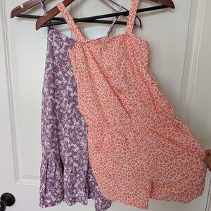 Girls summer dress and romper (2 items)